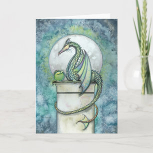 Green Dragon Fantasy Greeting Card