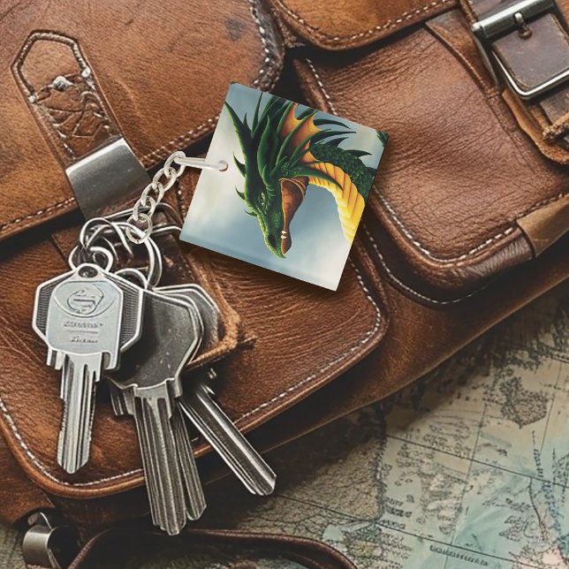 Green Dragon Fantasy Key Ring (Creator Uploaded)