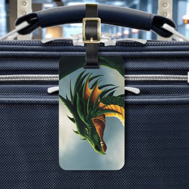 Green Dragon Fantasy Luggage Tag (Creator Uploaded)