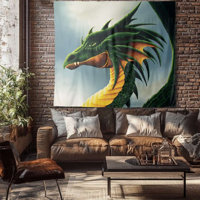 Green Dragon Fantasy Tapestry (Creator Uploaded)