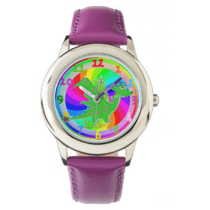 Green Dragon Kids Watch customisable Name Kimberly