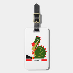 Green Dragon of city Mons, Belgium Luggage Tag