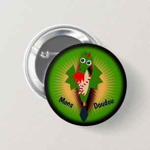 Green dragon of Doudou Ducasse 6 Cm Round Badge