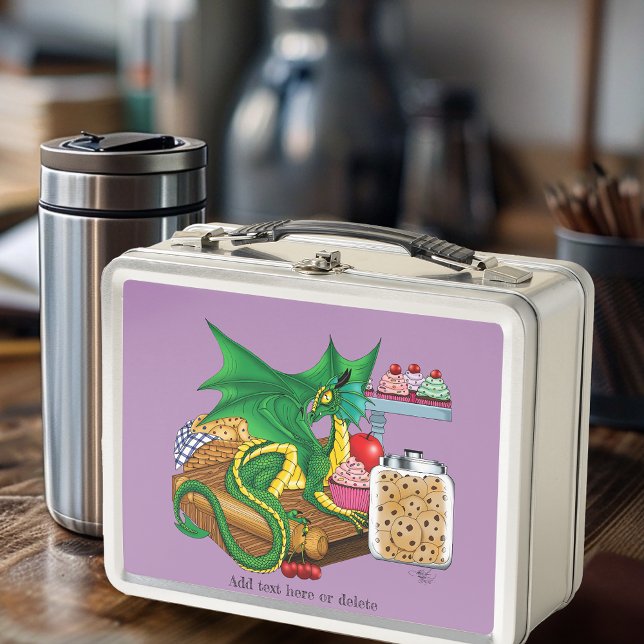 Green Dragon Pastry Chef Metal Lunch Box (Creator Uploaded)