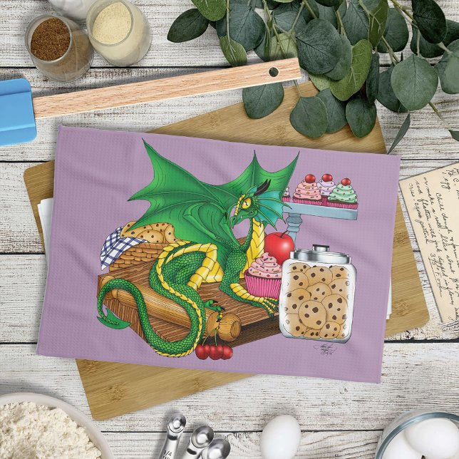 Green Dragon Pastry Chef Tea Towel (Creator Uploaded)