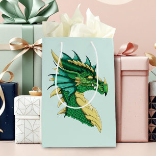 Green Dragon Portrait Medium Gift Bag