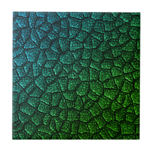 Green Dragon Scale Ceramic Tile
