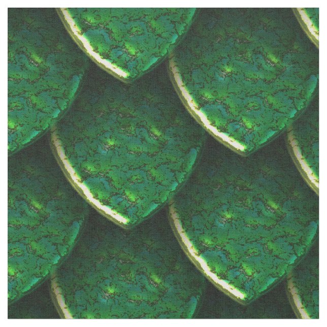 Green Dragon Scale Fabric (Close Up)