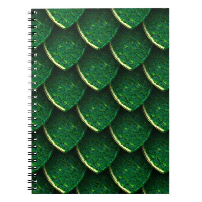 Green Dragon Scale Notebook (Front)