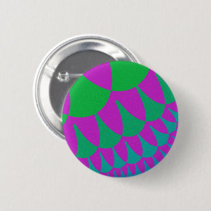 Green Dragon Scales 6 Cm Round Badge