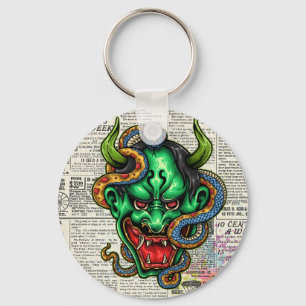 Green Dragon Tattoo Key Ring