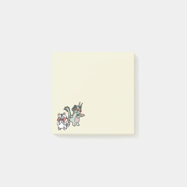 Green dragon white tiger post-it notes (Front)