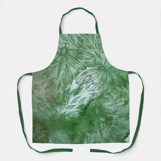 Green Dragonflies Dragonfly Lovers                 Apron (Front)