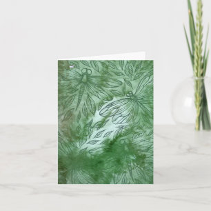 Green Dragonflies Dragonfly Lovers Thank You Card
