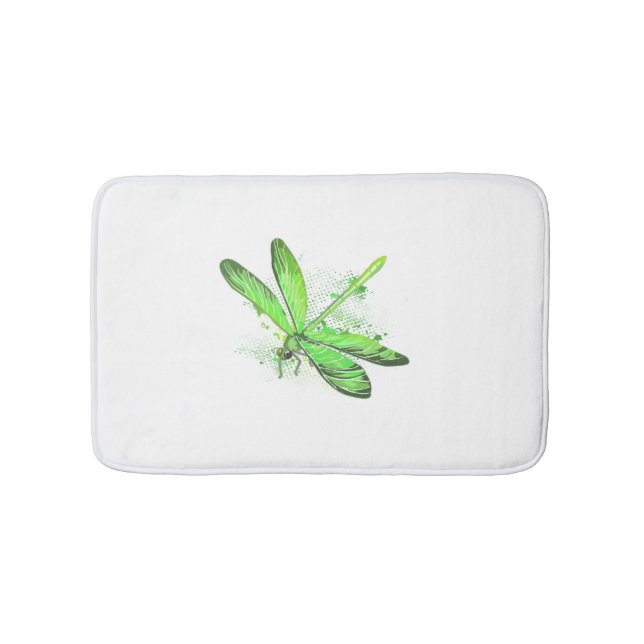 Green Dragonfly  Bath Mat (Front)