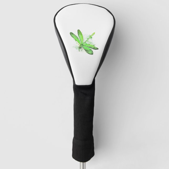 Green Dragonfly  Golf Head Cover (Front)
