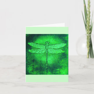 Green Dragonfly Notecard