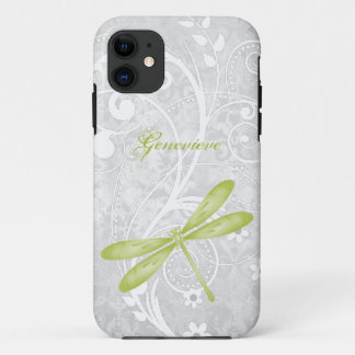Green Dragonfly Personalised iPhone 11 Case