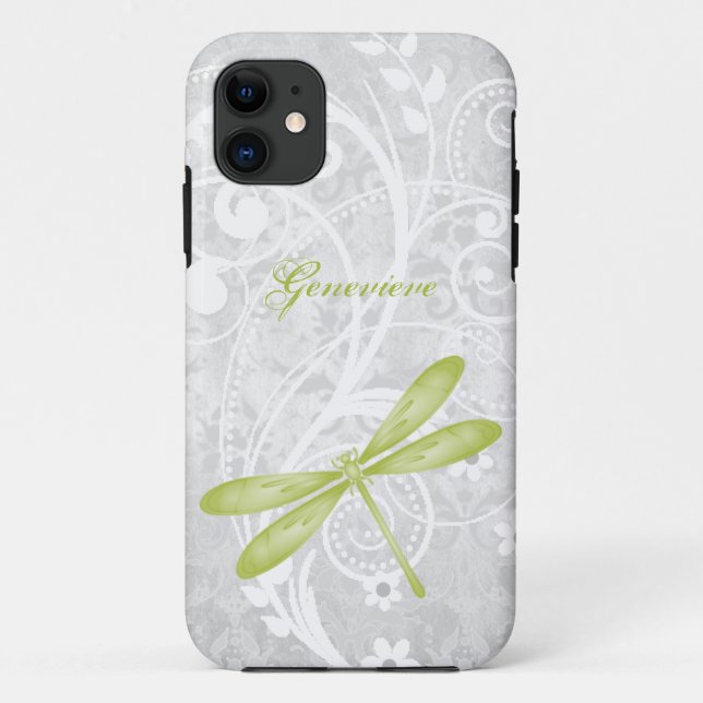 Green Dragonfly Personalised Case-Mate iPhone Case (Back)