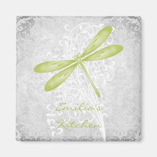 Green Dragonfly Personalised Magnet
