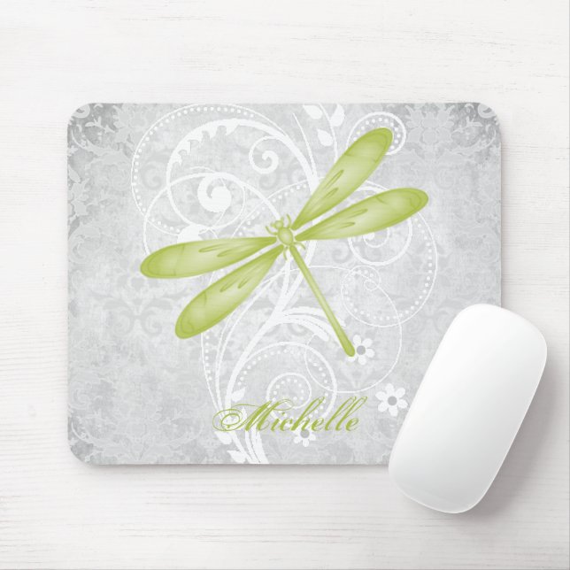 Green Dragonfly Personalised Mouse Pad (With Mouse)