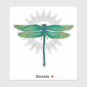Green Dragonfly Sticker
