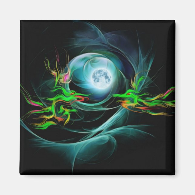 Green dragons and the Moon Magnet (Front)