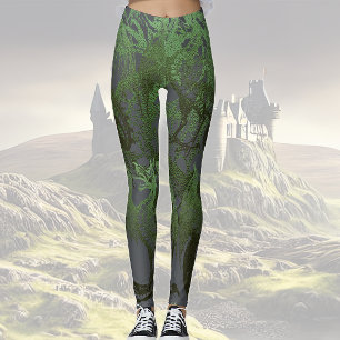 Green Dragons Leggings