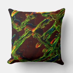 Green drained on fire cushion