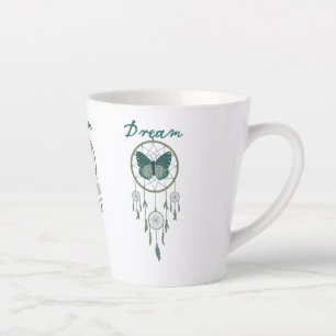 Green Dream Catcher & Butterfly Latte Mug