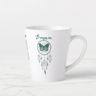 Green Dream Catcher & Butterfly Latte Mug