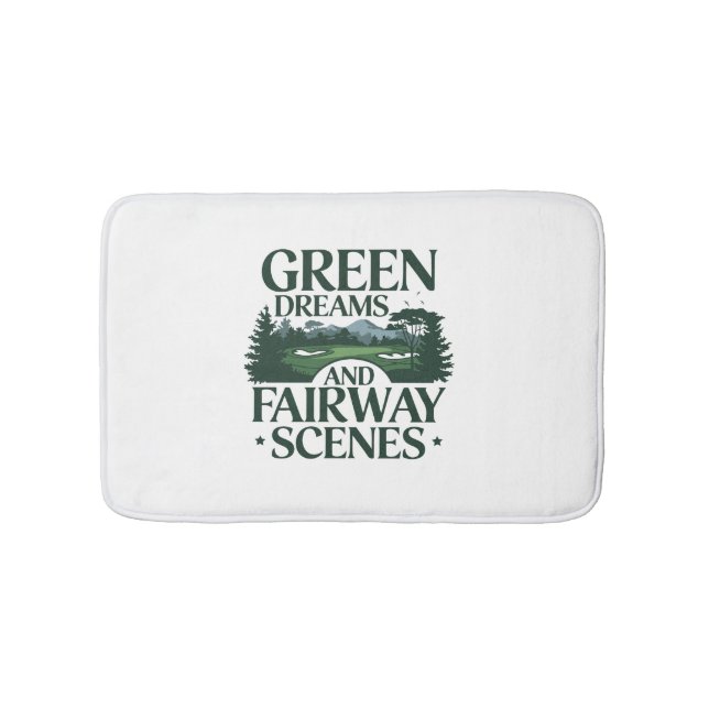 Green Dreams, Golf Trendy Bath Mat (Front)