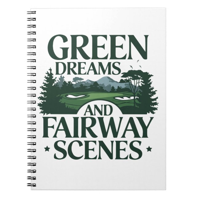 Green Dreams, Golf Trendy Notebook (Front)