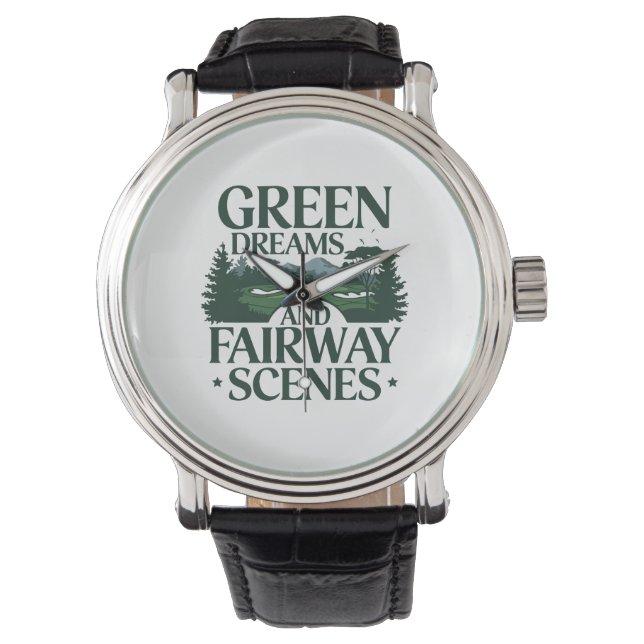 Green Dreams, Golf Trendy Watch (Front)