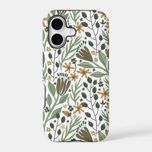 Green Dreamy Floral Pattern (Back)