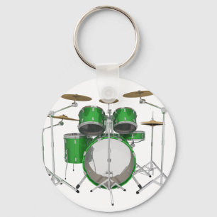 Green Drum Kit: Key Ring