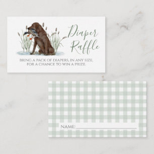 Green Duck Dog Diaper Raffle Card
