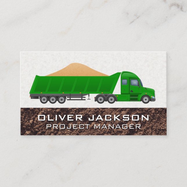 Green Dumb Truck | Soil Business Card (Front)