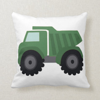 Green Dump Truck Pillow