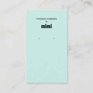 Green Earring Display  Business Card