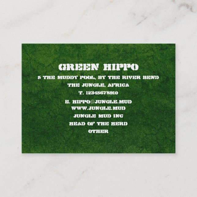 Green Earth Business Card (Front)