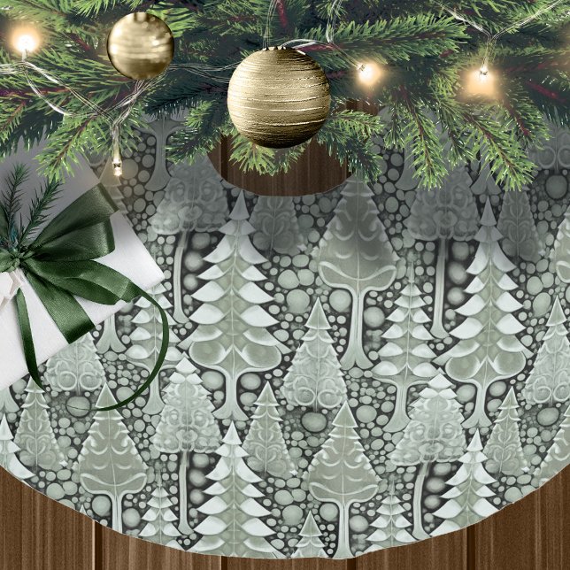Green Earth Christmas Pattern#6 ID1009 Brushed Polyester Tree Skirt (Creator Uploaded)