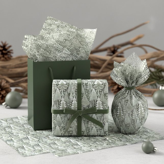 Green Earth Christmas Pattern#6 ID1009 Tissue Paper (Creator Uploaded)
