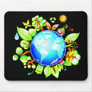 Green Earth Eco Friendly for Earth Day Mouse Pad