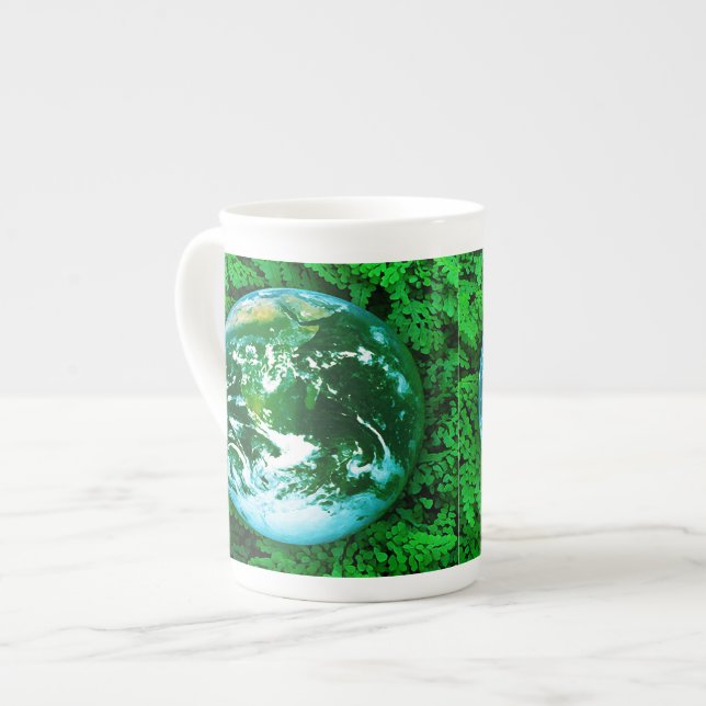 Green Earth - ecological awareness Bone China Mug (Front Left)