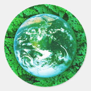 Green Earth - ecological awareness Classic Round Sticker