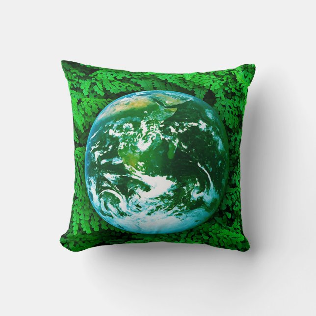 Green Earth - ecological awareness Cushion (Front)