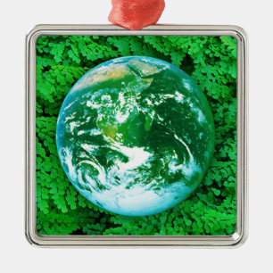 Green Earth - ecological awareness Metal Ornament