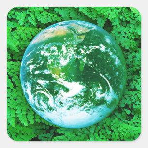 Green Earth - ecological awareness Square Sticker
