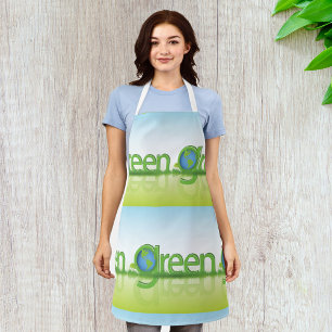 Green Earth Globe Eco Friendly Nature Apron